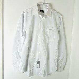 Van Heusen White Regular Fit Wrinkle Free Button Shirt NWT